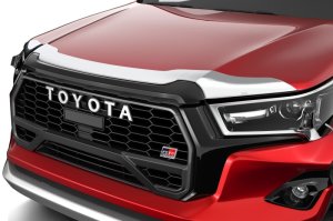 Toyota Hilux Hood Deflector - Husky Liners - Aeroskin - Chrome - `20-`26